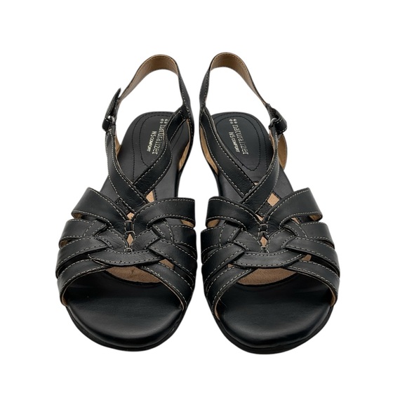 Naturalizer N5 comfort Black Leather Women's Sandals size 7.5‎ - Picture 1 of 7
